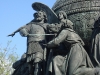 Памятник Тысячелетию России. Дмитрий Пожарский, Михаил Романов и преклонный Козьма Минин