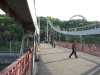 Пешеходный мост. Вид на арку "Дружбы народов"