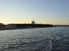 Смольный собор на закате. Вид с моста Петра Великого